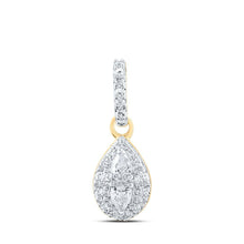 Load image into Gallery viewer, Radiant Pear Diamond Fashion Pendant | 10kt Yellow Gold Womens 1/6 Cttw | Splendid Jewellery - Splendid Jewellery