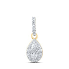 Radiant Pear Diamond Fashion Pendant | 10kt Yellow Gold Womens 1/6 Cttw | Splendid Jewellery - Splendid Jewellery