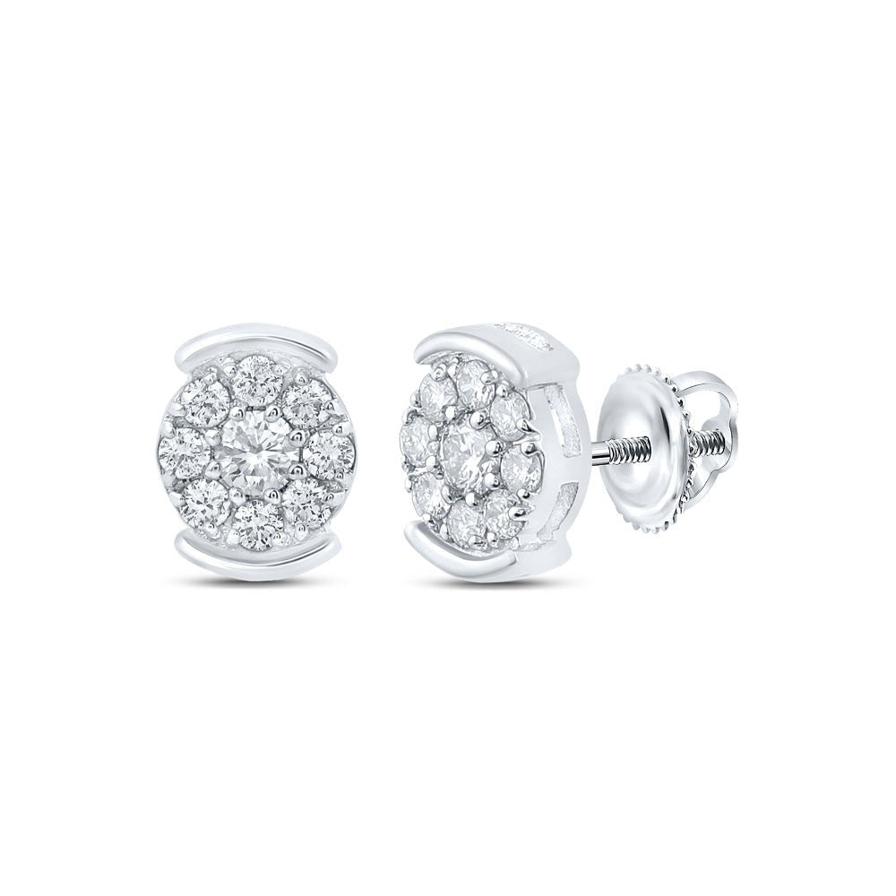 Radiant Queen Diamond Cluster Earrings - Splendid Jewellery