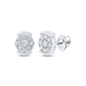 Radiant Queen Diamond Cluster Earrings - Splendid Jewellery