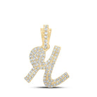 Radiant Refined Gold Diamond Initial Pendant - Splendid Jewellery