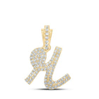 Radiant Refined Gold Diamond Initial Pendant - Splendid Jewellery