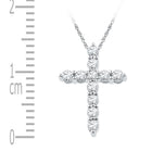 Radiant Reflections: 10kt White Gold Diamond Cross Pendant  Side View from Splendid Jewellery