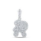 Radiant Reflections: 10kt White Gold Diamond Initial Pendant - Splendid Jewellery