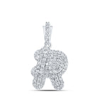 Radiant Reflections: 10kt White Gold Diamond Initial Pendant - Splendid Jewellery