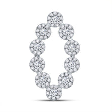 Load image into Gallery viewer, Radiant Reflections: 10kt White Gold Diamond Oval Fashion Pendant - Splendid Jewellery