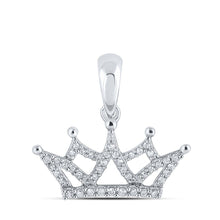 Load image into Gallery viewer, Radiant Reflections: 10kt White Gold Round Diamond Fashion Pendant - Splendid Jewellery
