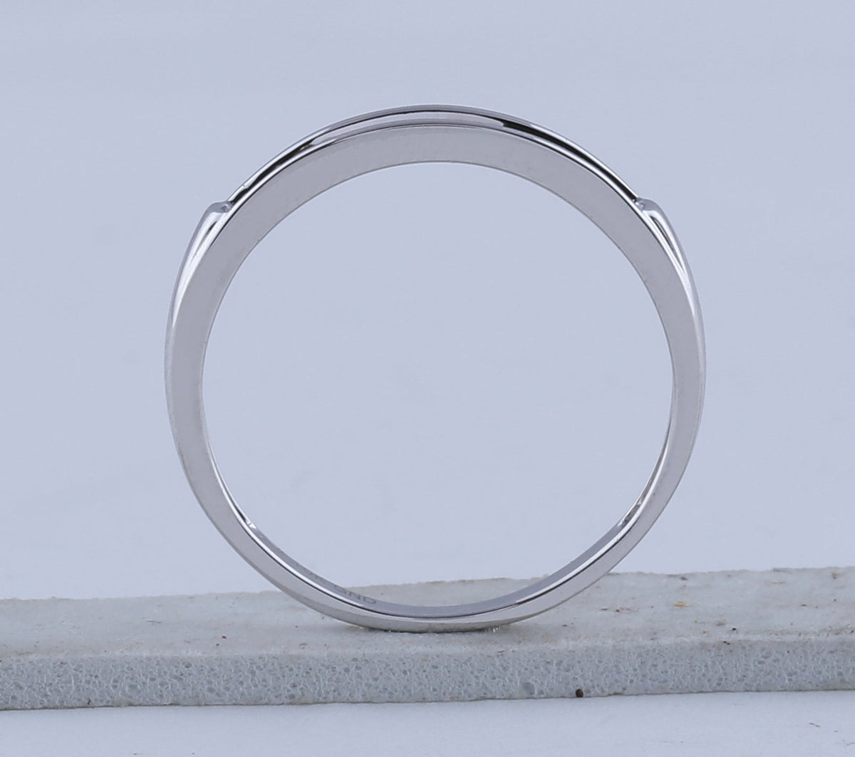 Radiant Reflections | 10kt White Gold Women's Round Diamond Single Row Band Ring 1/8 Cttw - Splendid Jewellery