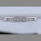 Radiant Reflections | 10kt White Gold Women's Round Diamond Single Row Band Ring 1/8 Cttw Front view from the 10Kt White Gold Womens Round Diamond Single Row Band Ring 1 8 Cttwpin49250 collection by Splendid Jewellery