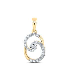 Radiant Reflections: 10kt Yellow Gold Diamond Elegance Pendant - Splendid Jewellery