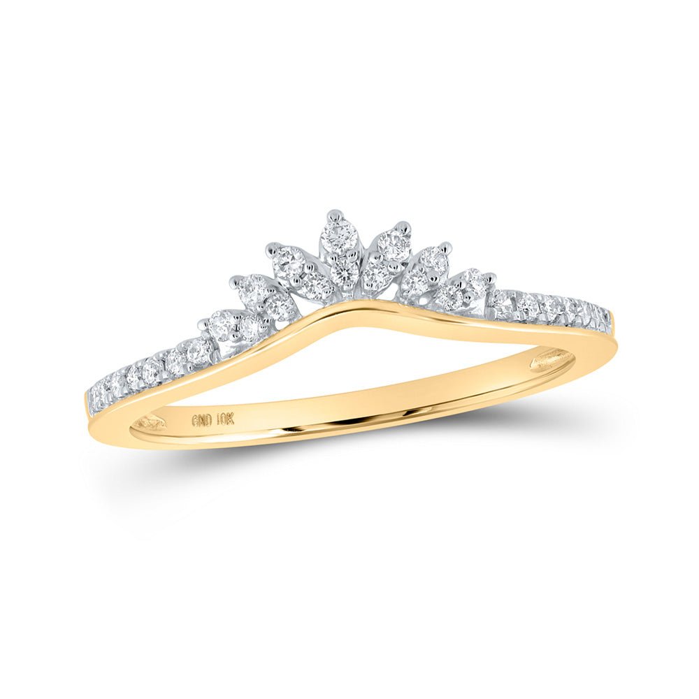 Radiant Reflections: 10kt Yellow Gold Diamond Enhancer Wedding Band - Splendid Jewellery