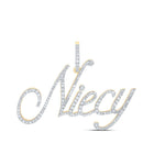 Radiant Reflections: 10kt Yellow Gold Diamond Initial & Letter Pendant - Splendid Jewellery