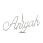 Radiant Reflections: 10kt Yellow Gold Diamond Initial & Letter Pendant - Splendid Jewellery
