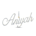 Radiant Reflections: 10kt Yellow Gold Diamond Initial & Letter Pendant - Splendid Jewellery