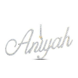 Radiant Reflections: 10kt Yellow Gold Diamond Initial & Letter Pendant - Splendid Jewellery