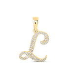 Radiant Reflections: 10kt Yellow Gold Diamond Initial Pendant - Splendid Jewellery