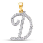 Radiant Reflections: 10kt Yellow Gold Diamond Initial Pendant - Splendid Jewellery