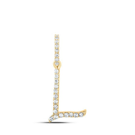 Radiant Reflections: 10kt Yellow Gold Diamond Initial Pendant - Splendid Jewellery