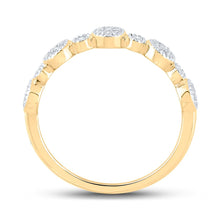 Load image into Gallery viewer, Radiant Reflections: 10kt Yellow Gold Diamond Stackable Band Ring - Side View