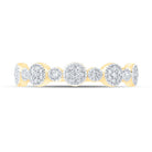 Radiant Reflections: 10kt Yellow Gold Diamond Stackable Band Ring - Splendid Jewellery