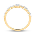 Radiant Reflections: 10kt Yellow Gold Diamond Stackable Band Ring - Splendid Jewellery
