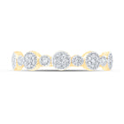 Radiant Reflections: 10kt Yellow Gold Diamond Stackable Band Ring - Front View