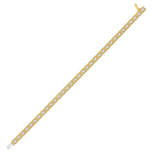 Load image into Gallery viewer, Radiant Reflections: 10kt Yellow Gold Diamond Tennis Bracelet - 3/4 Cttw - Splendid Jewellery
