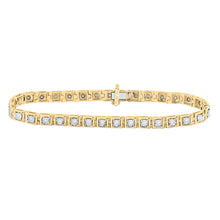 Load image into Gallery viewer, Radiant Reflections: 10kt Yellow Gold Diamond Tennis Bracelet - 3/4 Cttw - Splendid Jewellery