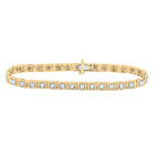 Radiant Reflections: 10kt Yellow Gold Diamond Tennis Bracelet - 3/4 Cttw  Top View from Splendid Jewellery