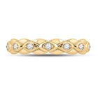 Radiant Reflections: 10kt Yellow Gold Womens Round Diamond Band Ring 1/10 Cttw product Top View from Splendid Jewellery