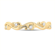 Load image into Gallery viewer, Radiant Reflections | 10kt Yellow Gold Womens Round Diamond Band Ring 1/20 Cttw - Splendid Jewellery