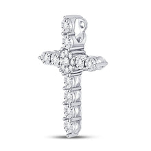 Load image into Gallery viewer, Radiant Reflections: 14kt White Gold Diamond Cross Pendant - Splendid Jewellery