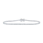 Radiant Reflections: 14kt White Gold Round Diamond Tennis Bracelet, 2 - 7/8 Cttw - Splendid Jewellery