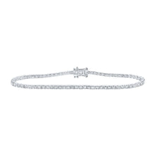 Load image into Gallery viewer, Radiant Reflections: 14kt White Gold Round Diamond Tennis Bracelet, 2 - 7/8 Cttw - Splendid Jewellery