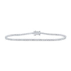 Radiant Reflections: 14kt White Gold Round Diamond Tennis Bracelet, 2 - 7/8 Cttw - Splendid Jewellery