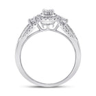 Radiant Reflections: 14kt White Gold Triple Diamond Fashion Ring - 1/4 Cttw - Splendid Jewellery