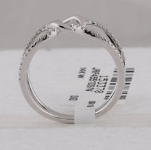 Load image into Gallery viewer, Radiant Reflections: 14kt White Gold Womens Round Diamond Negative Space Link Fashion Ring - Splendid Jewellery