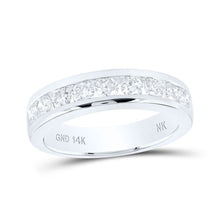 Load image into Gallery viewer, Radiant Reflections | 14kt White Gold Womens Round Diamond Single Row Channel Band Ring 7/8 Cttw - Splendid Jewellery