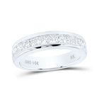 Radiant Reflections | 14kt White Gold Womens Round Diamond Single Row Channel Band Ring 7/8 Cttw - Splendid Jewellery