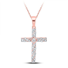 Load image into Gallery viewer, Radiant Reflections Diamond Cross Pendant - Splendid Jewellery