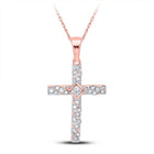 Radiant Reflections Diamond Cross Pendant - Splendid Jewellery
