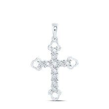 Load image into Gallery viewer, Radiant Reflections Diamond Cross Pendant  Top View from Splendid Jewellery