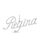 Radiant Reflections: Personalized Diamond Initial Pendant in 10kt Yellow Gold - Splendid Jewellery