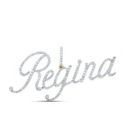 Radiant Reflections: Personalized Diamond Initial Pendant in 10kt Yellow Gold - Splendid Jewellery