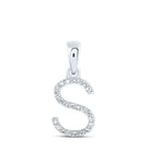Radiant Reflections: White Gold Diamond Initial Pendant - Splendid Jewellery