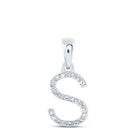 Radiant Reflections: White Gold Diamond Initial Pendant - Splendid Jewellery