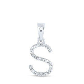Radiant Reflections: White Gold Diamond Initial Pendant - Splendid Jewellery