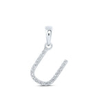 Radiant Reflections: White Gold Diamond Initial Pendant - Splendid Jewellery