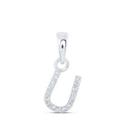 Radiant Reflections: White Gold Diamond Initial Pendant - Splendid Jewellery