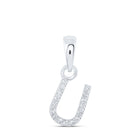 Radiant Reflections: White Gold Diamond Initial Pendant - Splendid Jewellery